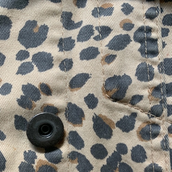 Leopard Jacket Denim Style size 12 - Picture 8 of 8